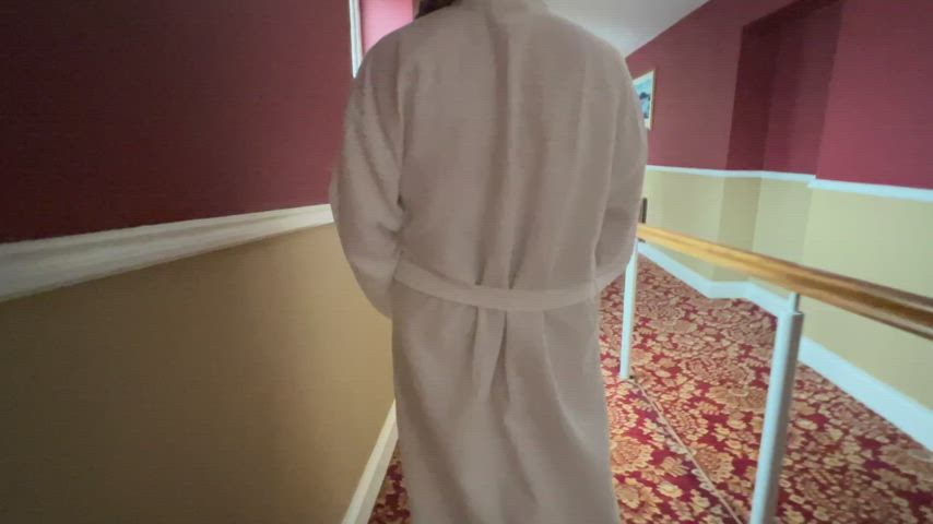 I was dared to flash in the hotel hallway and above the guests having high tea. [gif] : video clip