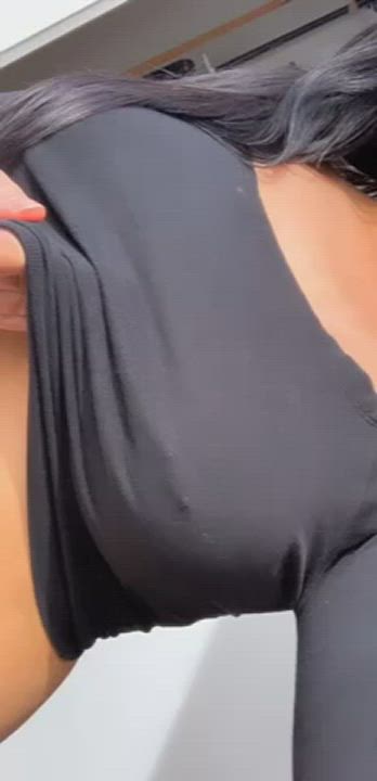 Watch my huge titties pop out... 😜 : video clip