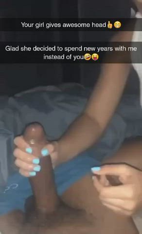 BBC Blowjob Caption Cuckold Fantasy Girlfriend Porn GIF by agent47_tobiasrieper💦👅🥵 : video clip