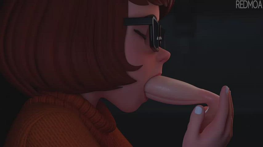 Velma Dinkley - Blowjob (Redmoa) [SCOOBY-DOO] : video clip