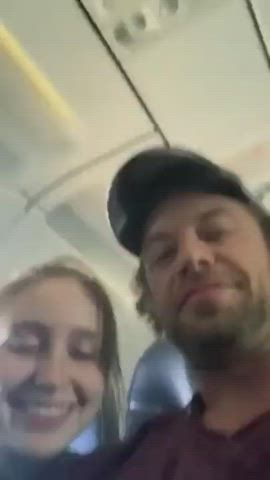 Slutty Wife gives Blowjob on the plane : video clip