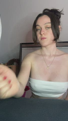 If you like my petite tits, I’d let you lick it : video clip