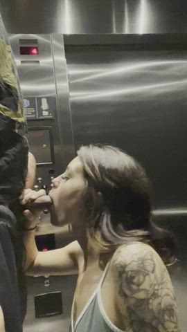 Elevator BJs are usually fun but it has its ups and downs [gif] : video clip