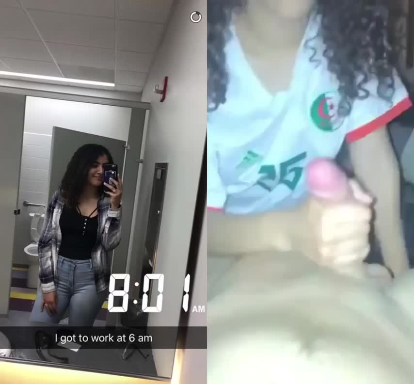 Cute innocent Algerian babe deepthroating cock like a good girl (Before/After) : video clip