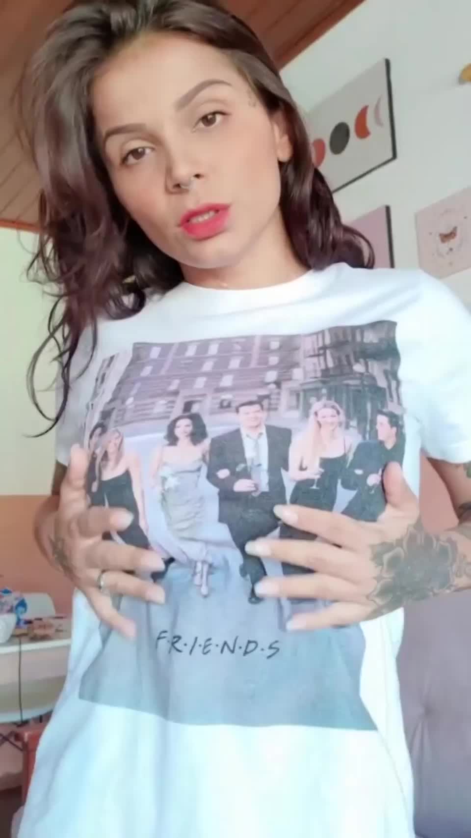 Are my titties enough for you to jack off? : video clip