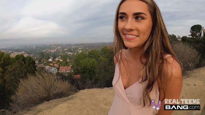 Mackenzie Mace - hikes a mountain and sits on a dick : video clip