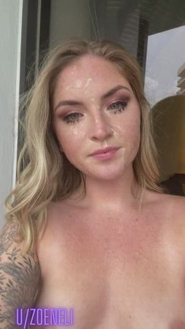 I love showing off my cum glazed face 🥰 : video clip