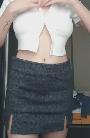 5'8 nerdy college student with natural tits, would you smash? [20F] : video clip