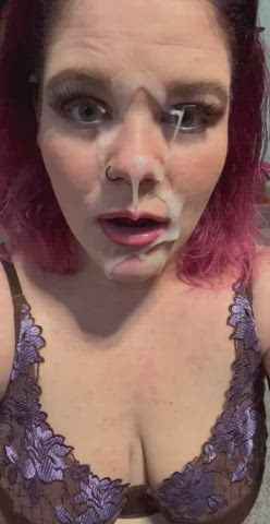 I love being silly with cum on my face : video clip