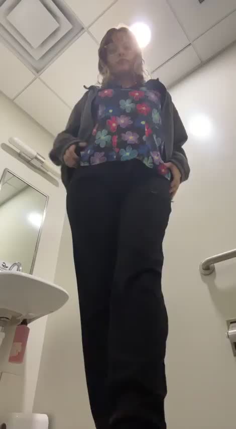 Flashing in my scrubs at work! : video clip