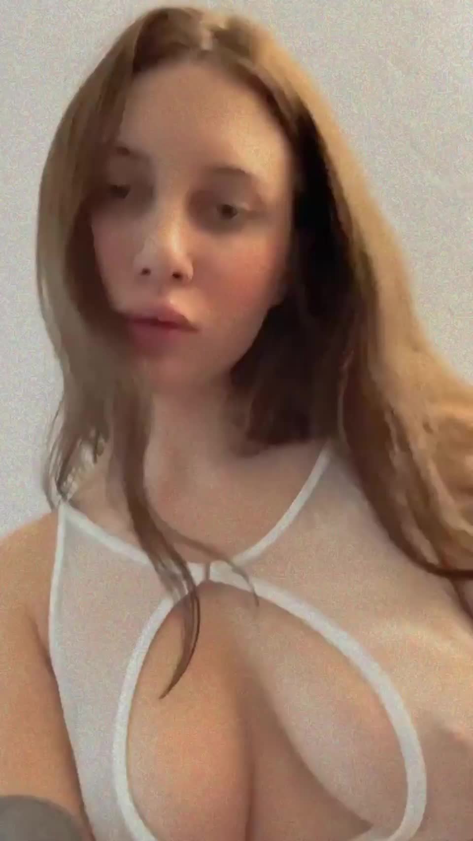 See-through lingerie fits perfect to my sexy body😈 : video clip