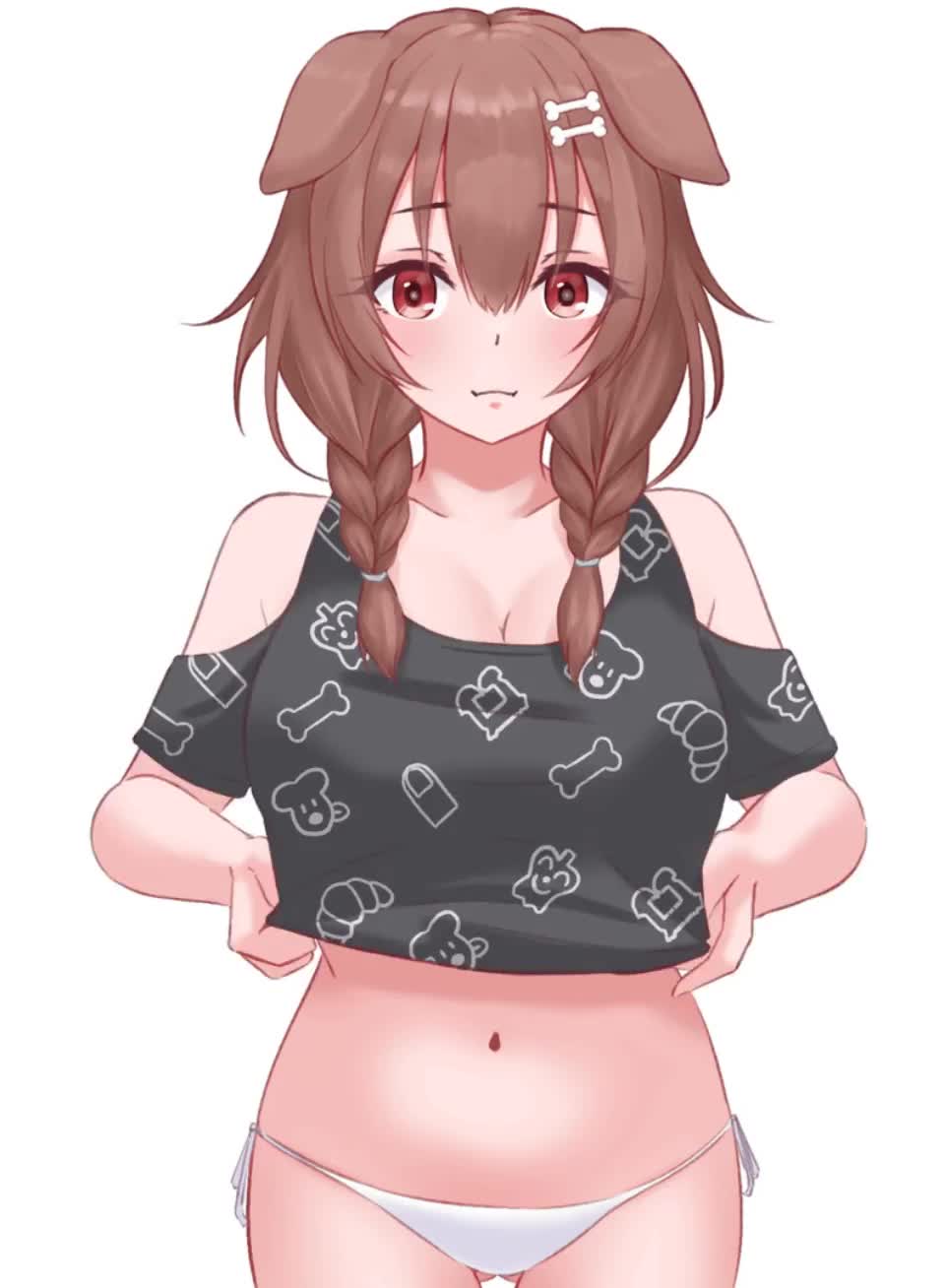 Korone titty drop (エカキノコ) [Hololive] : video clip