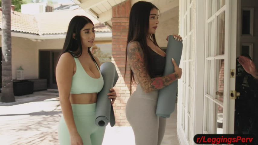 Sexy girls in yoga pants