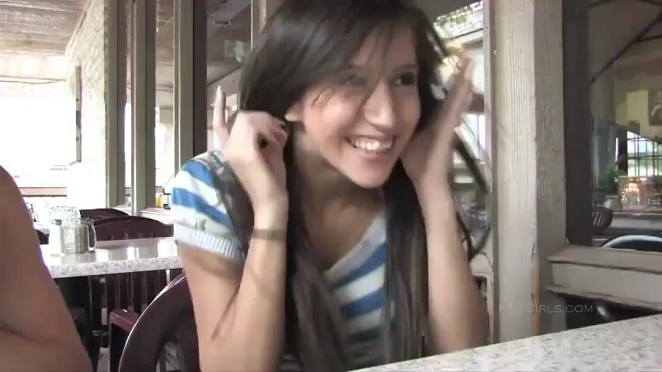 Very Cute Girl Flashing Her Beautiful Tits In A Restaurant : video clip