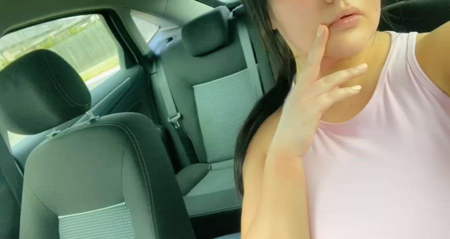 Horny in the car, waiting to be creampied 🙊💦💦 : video clip