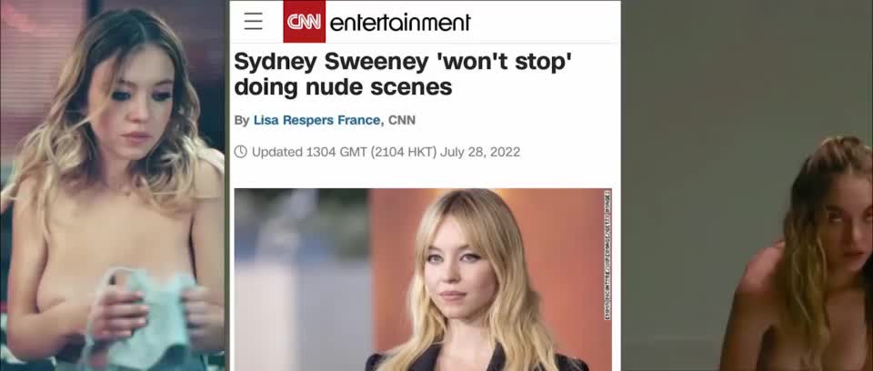 Sydney Sweeney noticed your concern and wanted to set the record straight : video clip