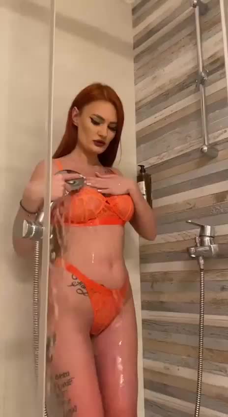 Would daddy be proud of his cute little shower slut? : video clip