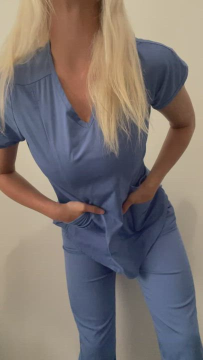 Are you having hallucinations or has your nurse REALLY just flashed you her tits 😈? : video clip