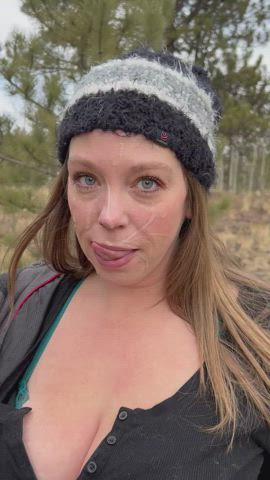 Nothing like a nice cumwalk through the woods! : video clip