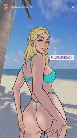 Princess Zelda shakes her booty for Instagram (BadHyrule)[The Legend of Zelda] : video clip