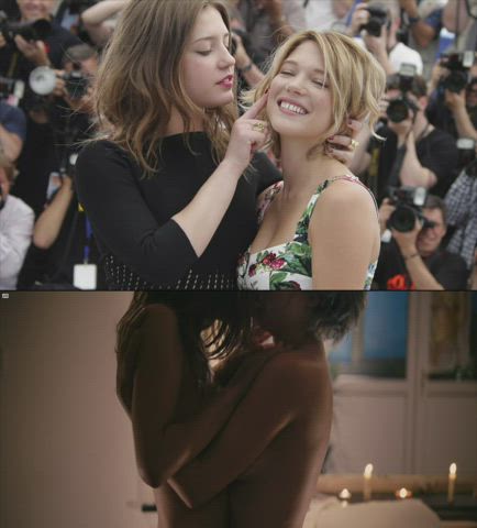 I just wanna thank Léa Seydoux & Adèle Exarchopoulos for giving us the most beautiful sex scene in all of cinema. : video clip