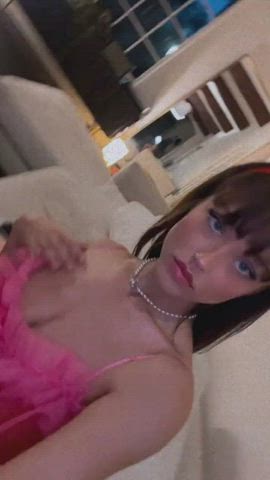 NSFW Natural tits Sabrina Nichole see through clothing porn : video clip