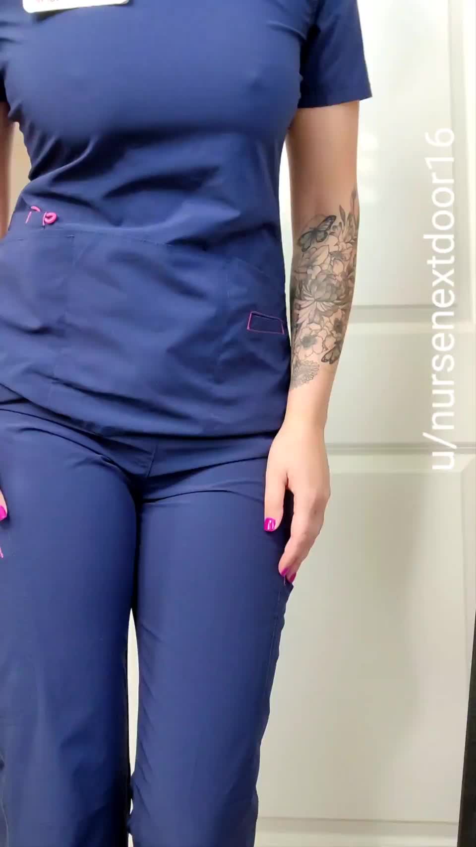 I love how this certain pair of scrubs hug my curves : video clip