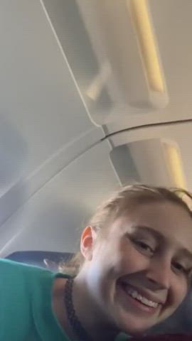 blowjob public teen on plane : video clip