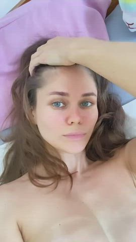 Wanna cover this pretty face and boobs? : video clip