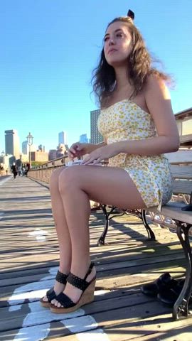 Would you say hi to me if you saw me in the park spreading my legs : video clip