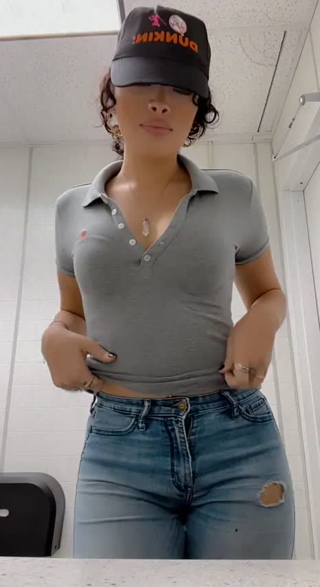 Secretly recording this in the bathroom for you.. Jerk off to me please : video clip