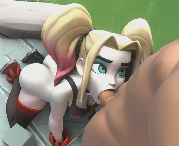 Harley Quin blowjob (xzCrystal3D) [Multiversus, DC] : video clip