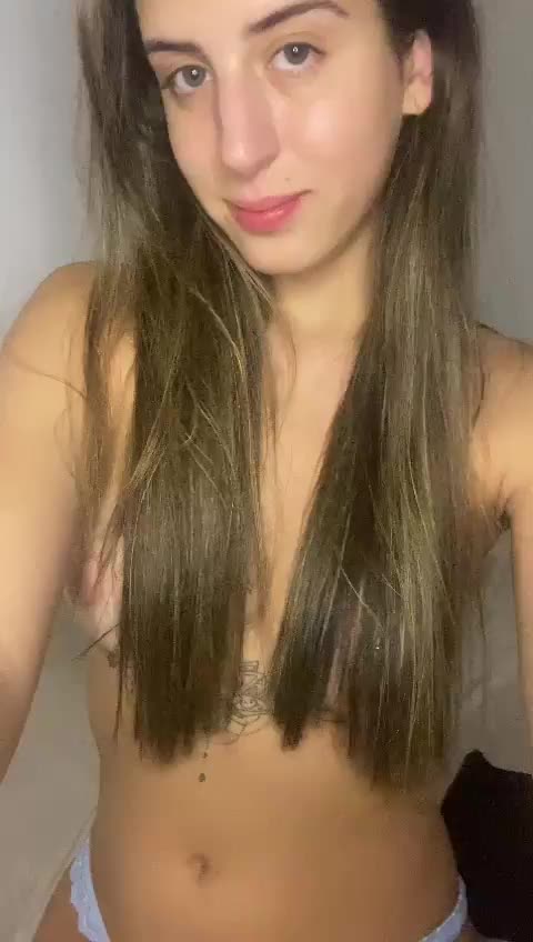 My tits are perfect for mouth, hands, and everything in between. : video clip